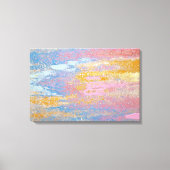 abstrakte Pastellfarbe Textur mit Goldflecken Leinwanddruck (Vorderseite)