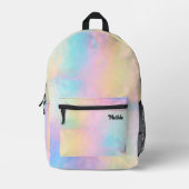 abstrakte Pastellfarben Bedruckter Rucksack (Vorderseite)