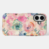 Abstrakte Pastellfarben Blume Blumenmuster Case-Mate iPhone Hülle (Rückseite (Horizontal))
