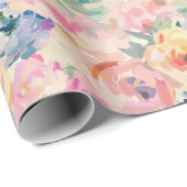Abstrakte Pastellfarben Blume Blumenmuster Geschenkpapier (Rolleneckpunkt)