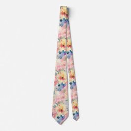 Abstrakte Pastellfarben Blume Blumenmuster Krawatte