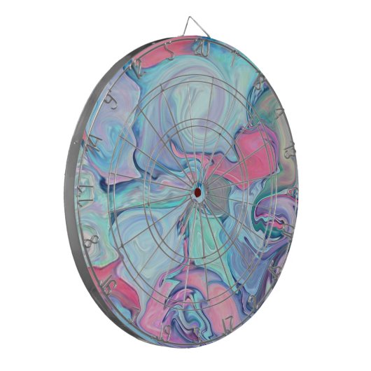 Abstrakte Pastellfarben Dartscheibe (Vorderseite Links)