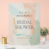 Abstrakte Pastellfarben Elegantes Brautparty Acrylschild (Hochzeit)