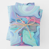 Abstrakte Pastellfarben Geschenkpapier Set (Beispiel)