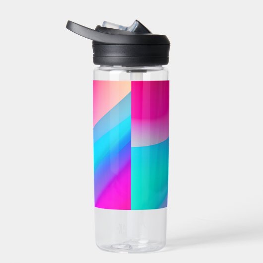 Abstrakte Pastellfarben in Rosa Trinkflasche (Rechts)