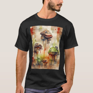 Abstrakte Pastellfarben-Pilze mit Augenpunkten Imi T-Shirt