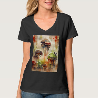 Abstrakte Pastellfarben-Pilze mit Augenpunkten Imi T-Shirt