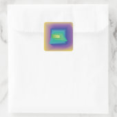 abstrakte Pastellfarben Quadratischer Aufkleber (Tasche)
