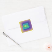 abstrakte Pastellfarben Quadratischer Aufkleber (Umschlag)