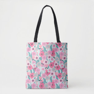 Abstrakte pastellfarbene Blumenmuster. Schöne Ros Tasche