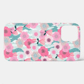 Abstrakte pastellfarbene Blumenmuster. Schöne Rosa Case-Mate iPhone Hülle (Rückseite (Horizontal))