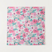 Abstrakte pastellfarbene Blumenmuster. Schöne Rosa Wandteppich (Vorderseite (Horizontal))