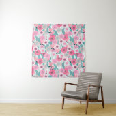 Abstrakte pastellfarbene Blumenmuster. Schöne Rosa Wandteppich (Beispiel)