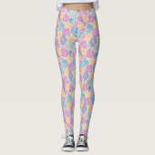 Abstrakte, pastellfarbene Formen Leggings (Vorderseite)