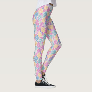 Abstrakte, pastellfarbene Formen Leggings
