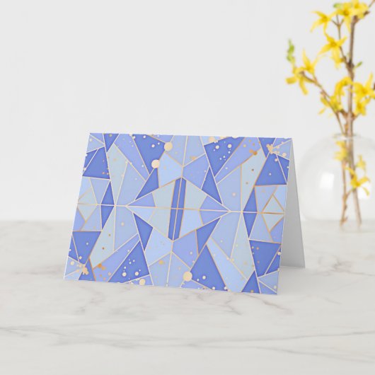 Abstrakte pastellfarbene Gestaltung in Blau und Go Karte (Gelbe Blume)