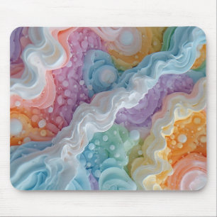 Abstrakte Pastellfarbene Wellen Mousepad