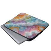 Abstrakte Pastellfarbenwellen Laptopschutzhülle (Vorne Knopf)