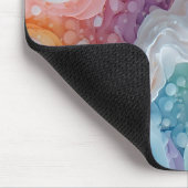 Abstrakte Pastellfarbenwellen Mousepad (Ecke)