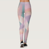Abstrakte Pastellfarbige Leggings (Rückseite)