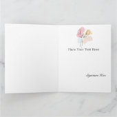 Abstrakte Pastellfloral Faltkarte Karte (Innenseite)