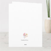 Abstrakte Pastellfloral Faltkarte Karte (Rückseite)
