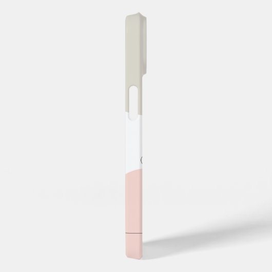 Abstrakte Pastellformen mit Name Monogram Case-Mate iPhone Hülle (Rückseite / Rechts)