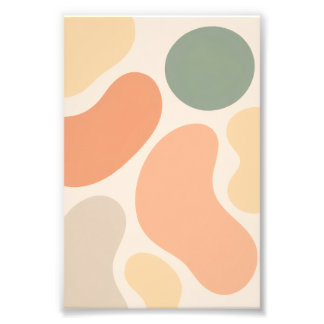 Abstrakte Pastellformen Poster