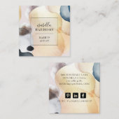 Abstrakte Pastellformen Quadratische Visitenkarte (Vorne/Hinten)