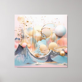 Abstrakte pastellgeometrische Gestaltung Leinwanddruck