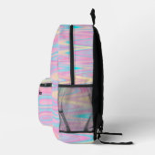 abstrakte pastellgeometrische Muster Bedruckter Rucksack (Rechts)