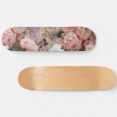 Abstrakte pastellrosa Rosa-Overlay-Pixelart Skateboard (Horizontal)