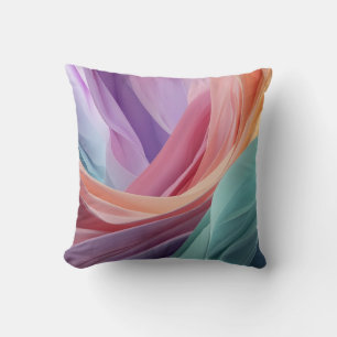 Abstrakte Pastellstoffwellen  Kissen