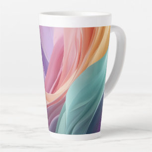 Abstrakte Pastellstoffwellen Milchtasse