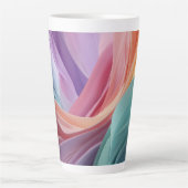 Abstrakte Pastellstoffwellen  Milchtasse (Vorderseite)