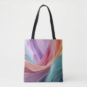 Abstrakte Pastellstoffwellen  Tasche (Vorderseite)