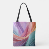 Abstrakte Pastellstoffwellen  Tasche (Rückseite)