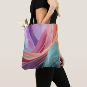 Abstrakte Pastellstoffwellen Tasche