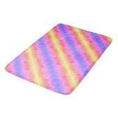 abstrakte Pastellstreifen Badematte (Schrägansicht)
