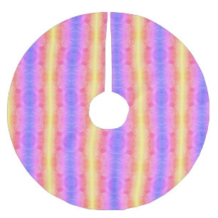 abstrakte Pastellstreifen Polyester Weihnachtsbaumdecke