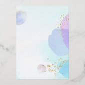 Abstrakte Pastelzirkel Fossil Brautparty Foil Folieneinladung (Rückseite)