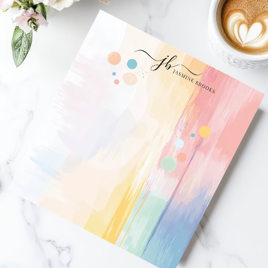 Abstrakte Pastete Pinselstrich Personalisiert Notizblock