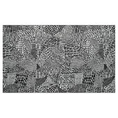 Abstrakte Patchwork-Karte - Schwarz auf Weiß Stoff (Fat Quarter (45,7 x 55,9 cm))