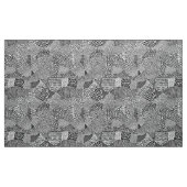 Abstrakte Patchwork-Karte - Schwarz auf Weiß Stoff (Yard (91,4 cm))