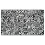 Abstrakte Patchwork-Karte - Weiß auf Schwarz Stoff (Fat Quarter (45,7 x 55,9 cm))
