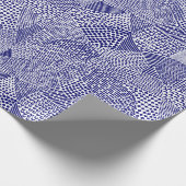 Abstrakte Patchwork Map - Deep Navy Blue on White Geschenkpapier (Ecke)