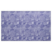 Abstrakte Patchwork Map - Deep Navy Blue on White Stoff (Yard (91,4 cm))