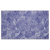 Abstrakte Patchwork Map - White on Deep Navy Blue Stoff (Fat Quarter (45,7 x 55,9 cm))