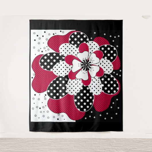 Abstrakte Patchwork-Patches Wandteppich (Vorderseite)