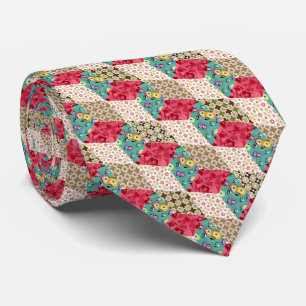 Abstrakte Patchwork-Quilting-Quilt-Retro Krawatte